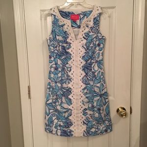 Lilly Pulitzer Jubilee Blue Coronado Crab Dress